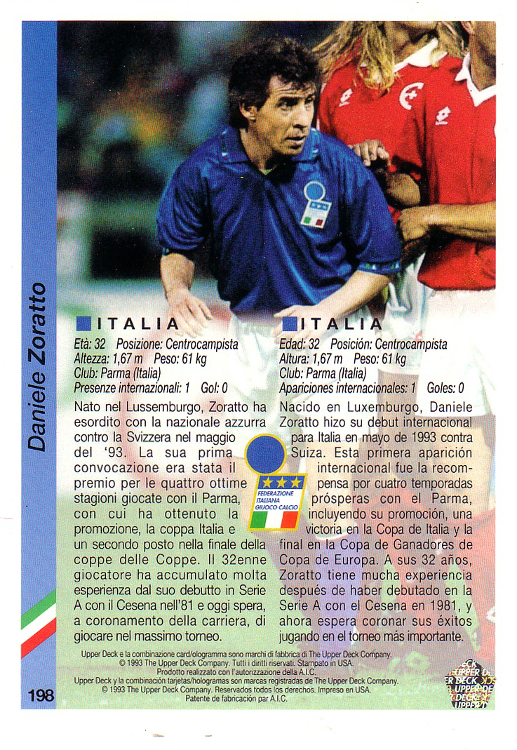  Upper Deck 1993 (Lingue: IT/ES) 