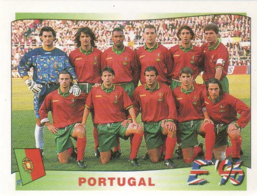 Portogallo con Fernando Couto Panini Euro 1996