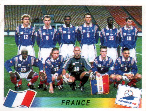 Francia con Thuram Panini France 98