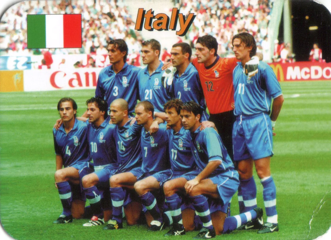 Italia con D.Baggio e F.Cannavaro Edizione russa sconosciuta