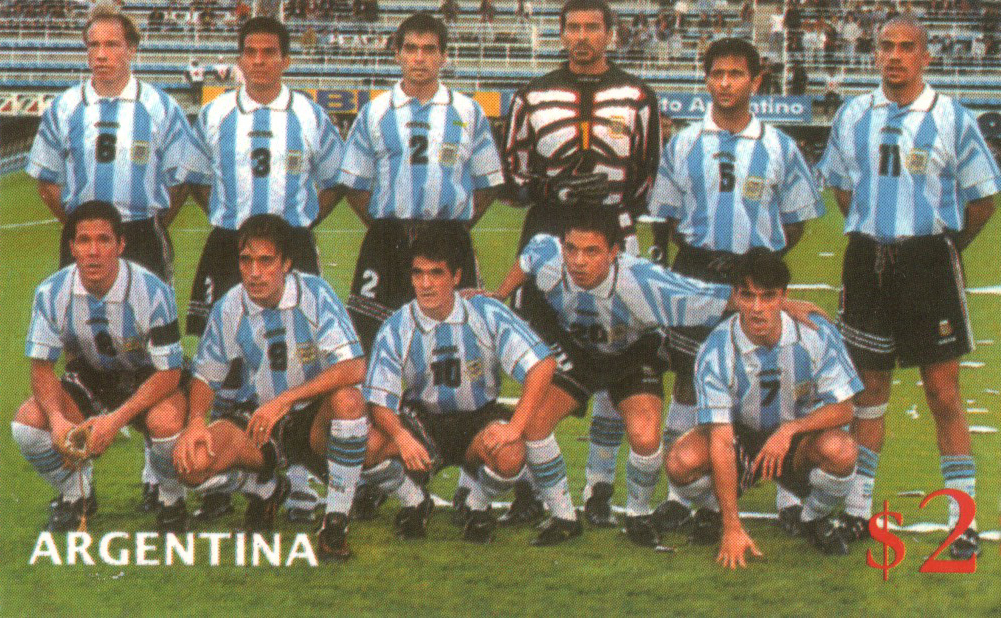 Argentina con Sensini Scheda telefonica (USA/CANADA/INGHILTERRA)