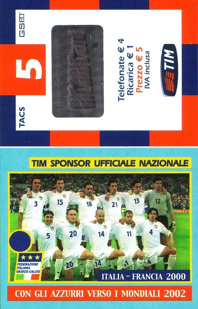  Italia con F.Cannavaro Scheda telefonica Tim Nazionale Italiana 