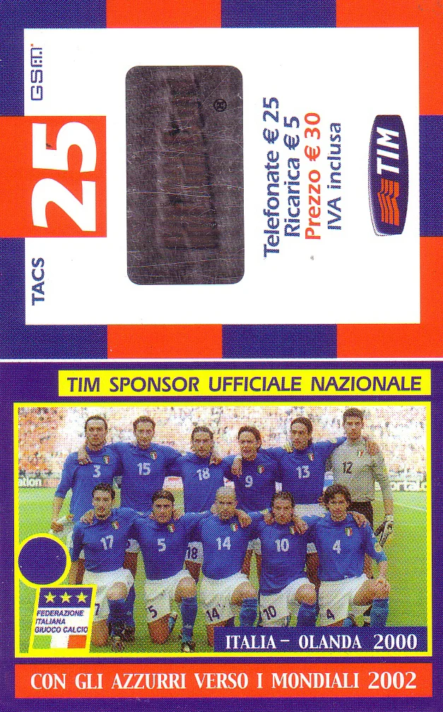  Italia con F.Cannavaro Scheda telefonica Tim Nazionale Italiana 