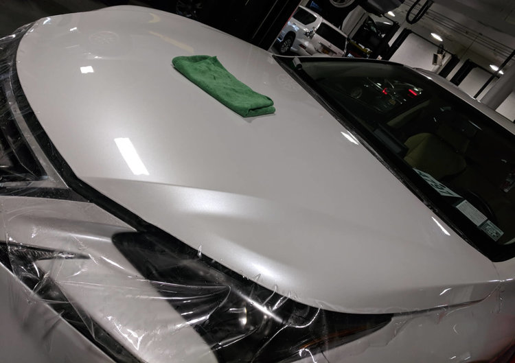Lexus NX complete hood getting Suntek Ultra paint protection film / clear bra