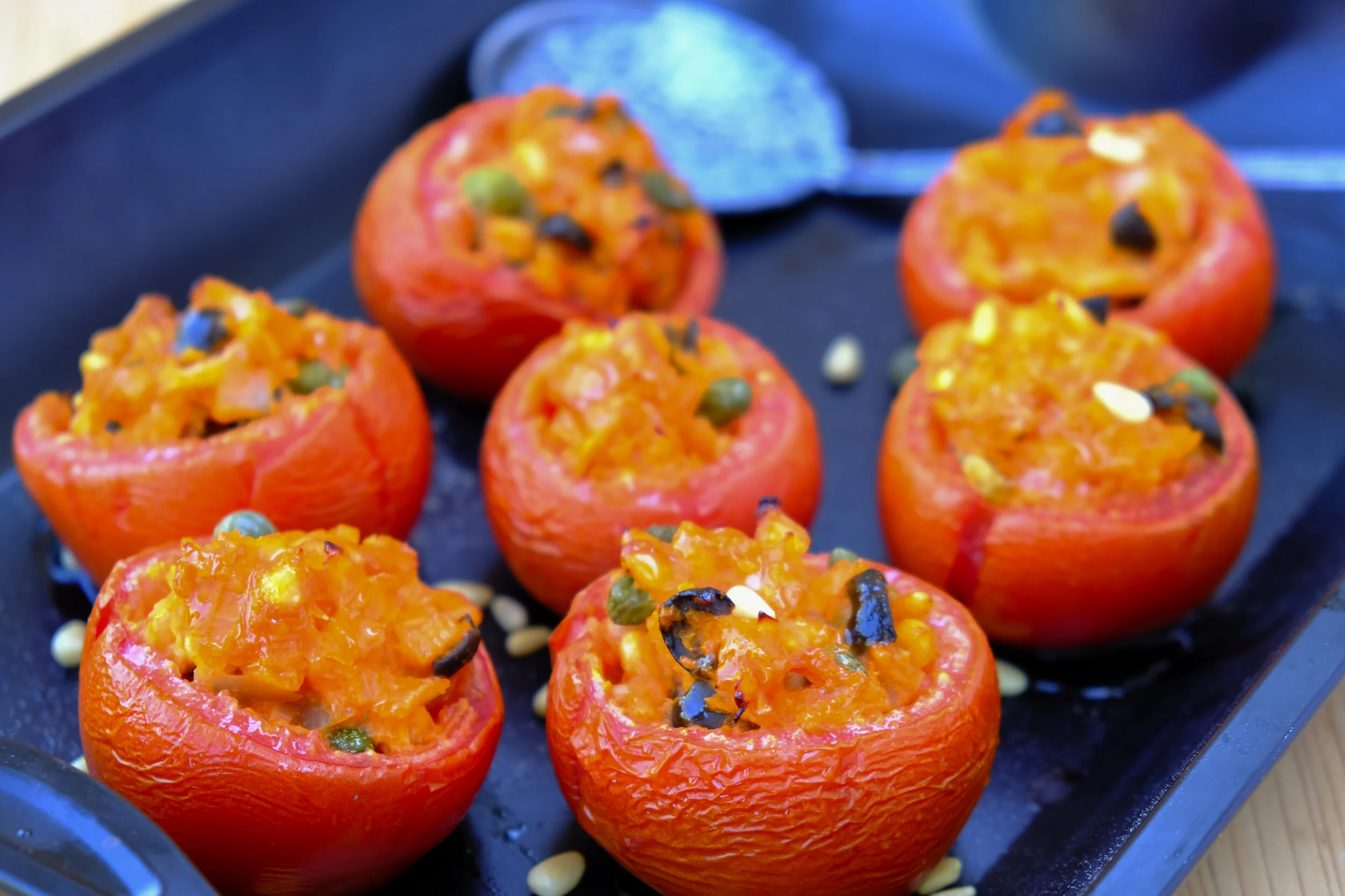 Gevulde tomaten uit de oven