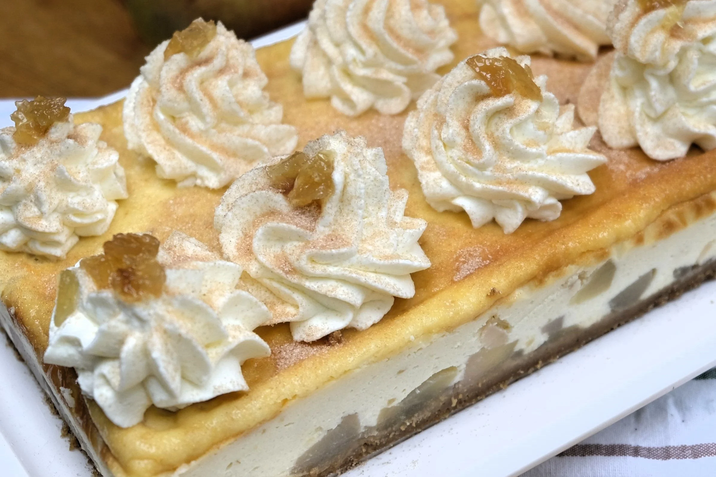 Cheesecake met gember en peer 