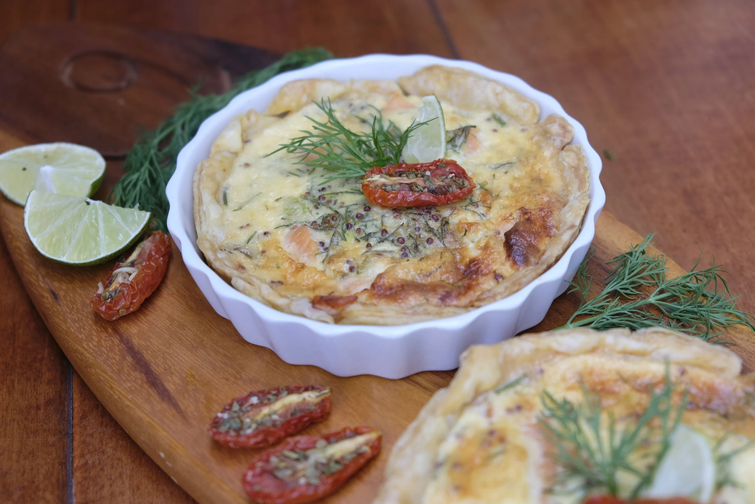 Zalmtaartjes met mosterd en dille