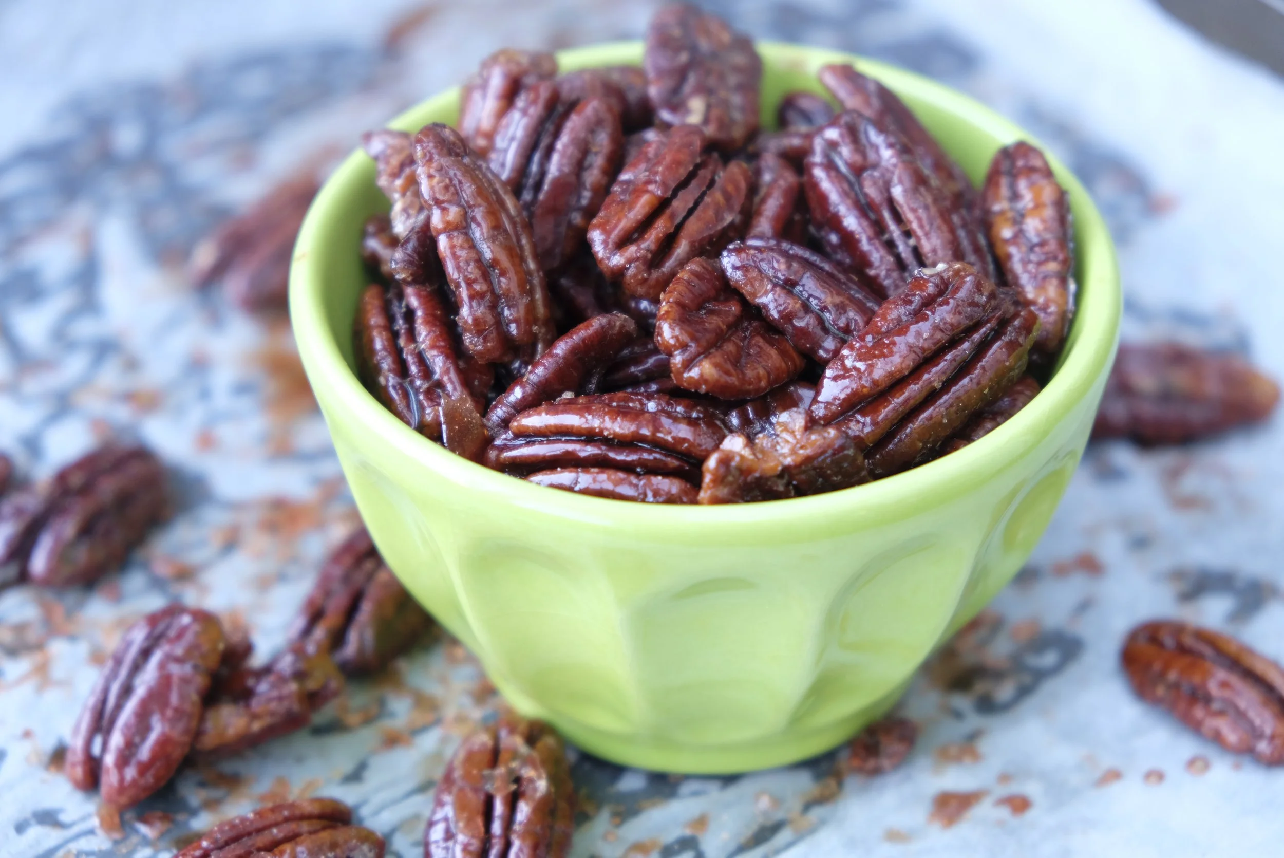 Gekaramelliseerde pecannoten