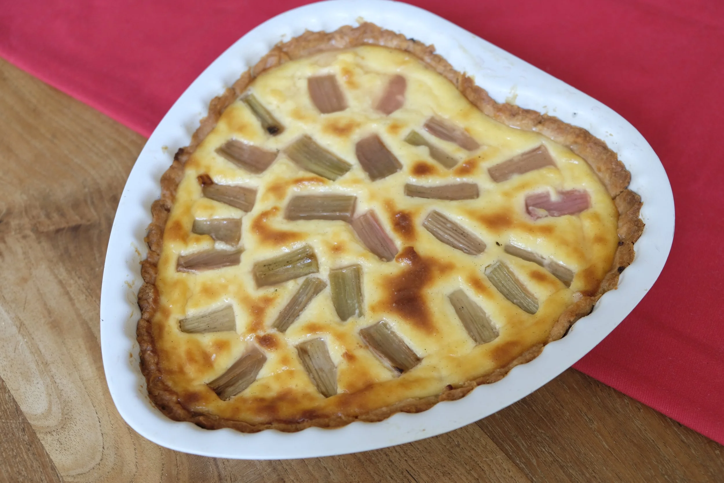 Rabarber-custardtaart