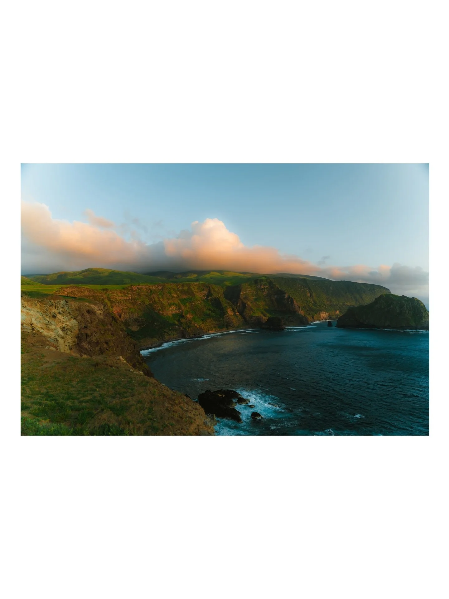 as the sun sets in the azores

the glowing skies and calm blue hours of flores &amp; s&atilde;o miguel. frames from the middle of the atlantic 
&mdash;&mdash;&mdash;
@sonyalpha 
@fujifilmx_us 
@moment cinebloom 10%
