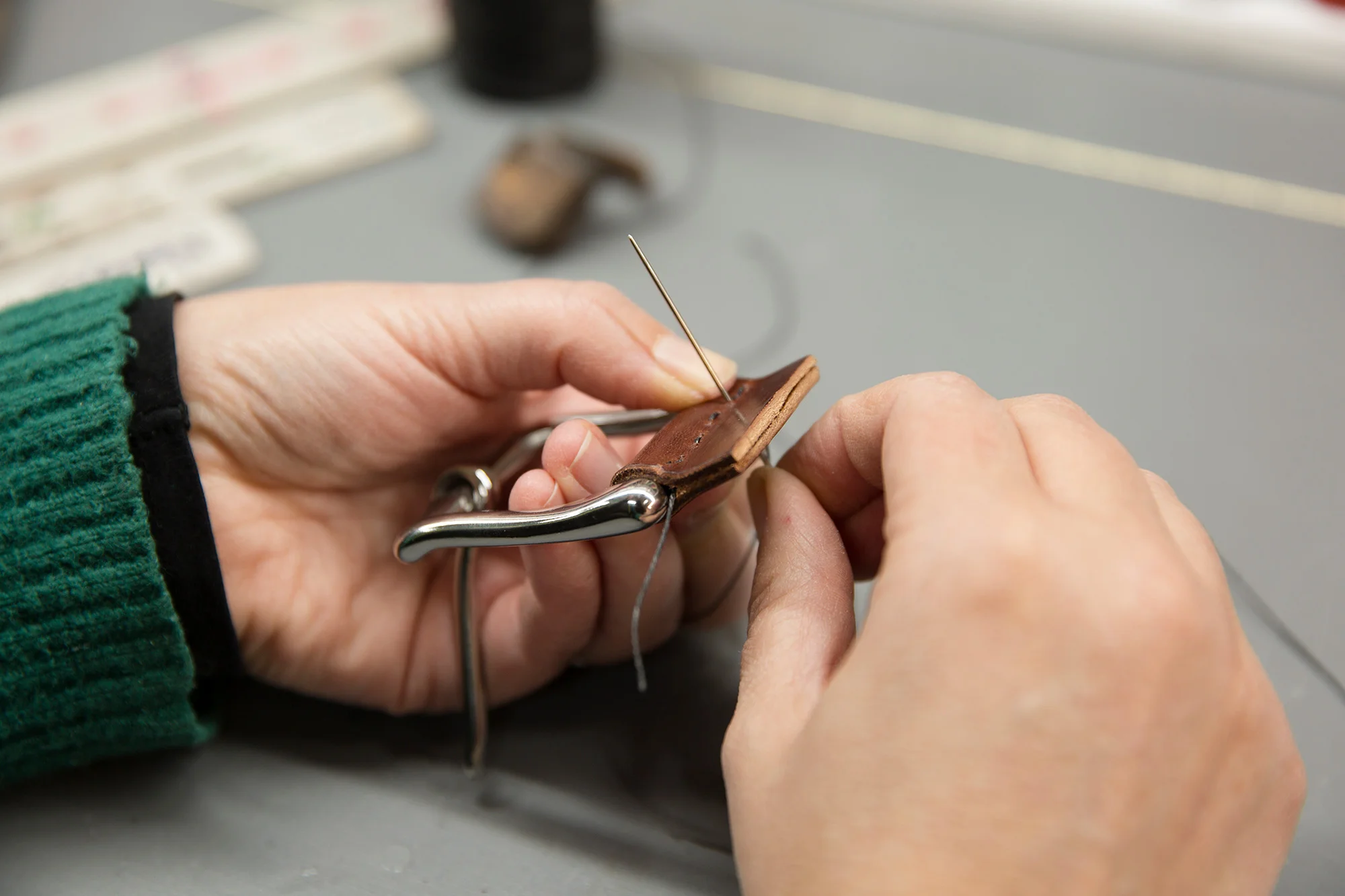 hand stitching leather workshop make create learn lesson johnnytodd class