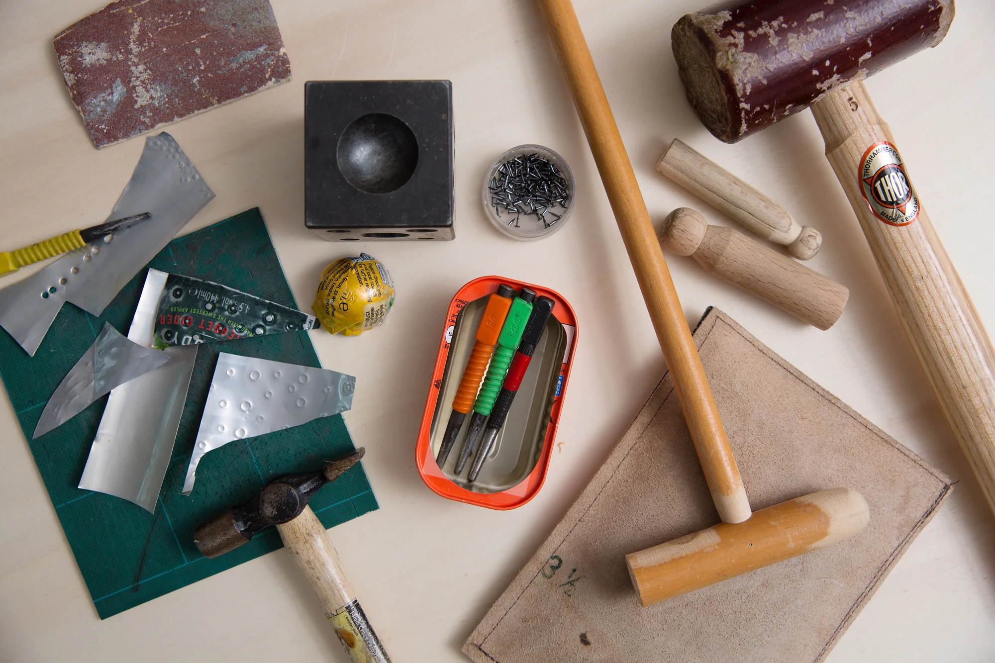tools metal work hammers punches nails jewellery making craft