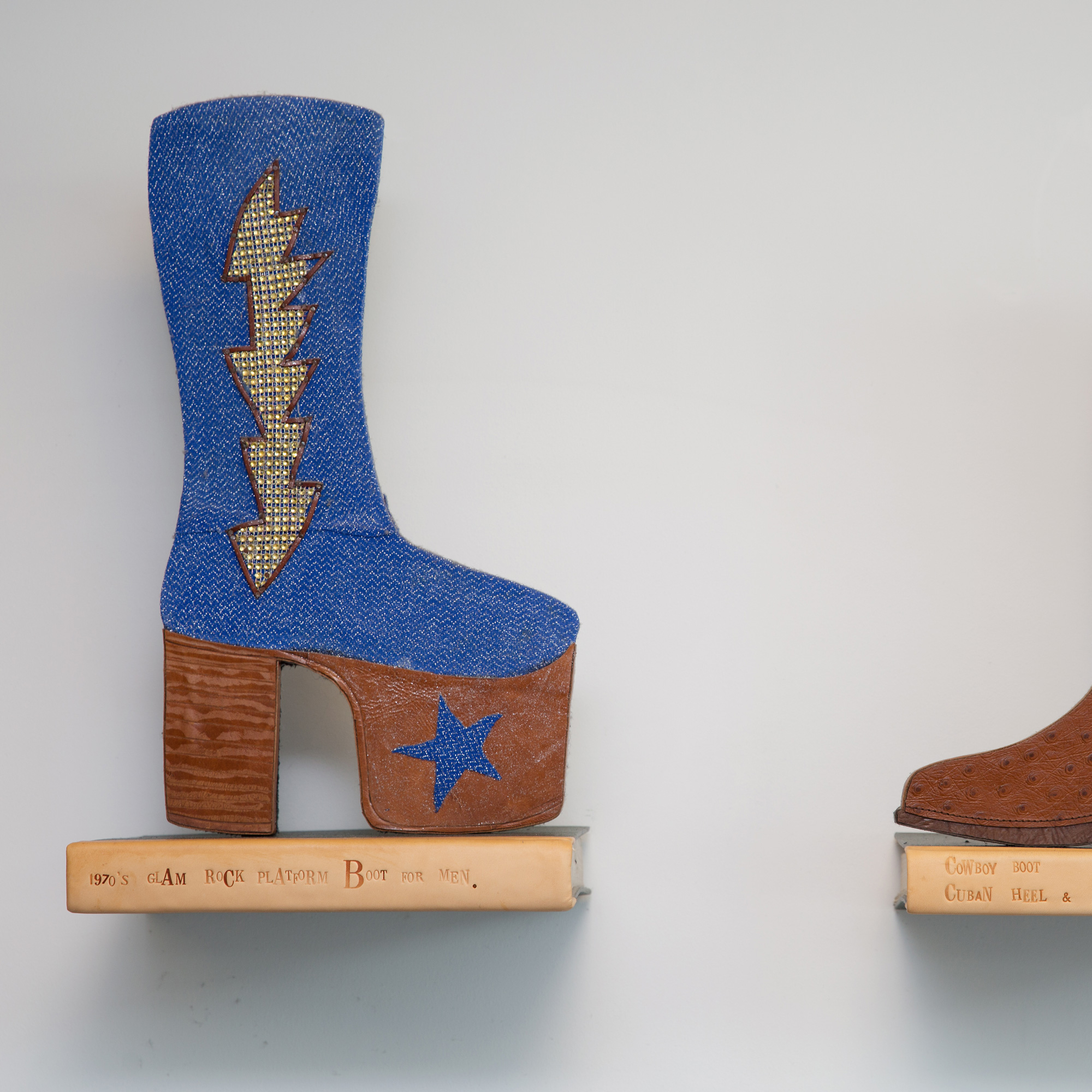 1970's Elton's rock boot handmade for art display