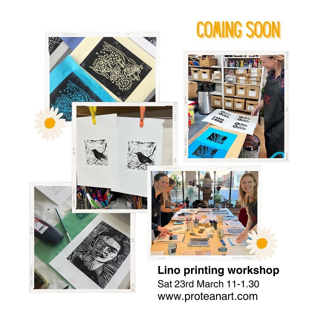 🌟Looking forward to our March Lino printing workshop! 
🌟Whether you&rsquo;re a novice or an experienced enthusiast, we guide you through each step&mdash;from designing and cutting your plate to the actual printing process. Leave with a collection o