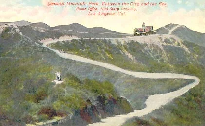 The road to Lookout Mountain in the early 1900's. The Lookout Mountain Inn, which burned down a few years after construction, as well as a short trackless trolley line, was built by Charles Mann as a lure for vacation home buyers. The real estate industry is still reaping the benefits of his creative marketing skills.