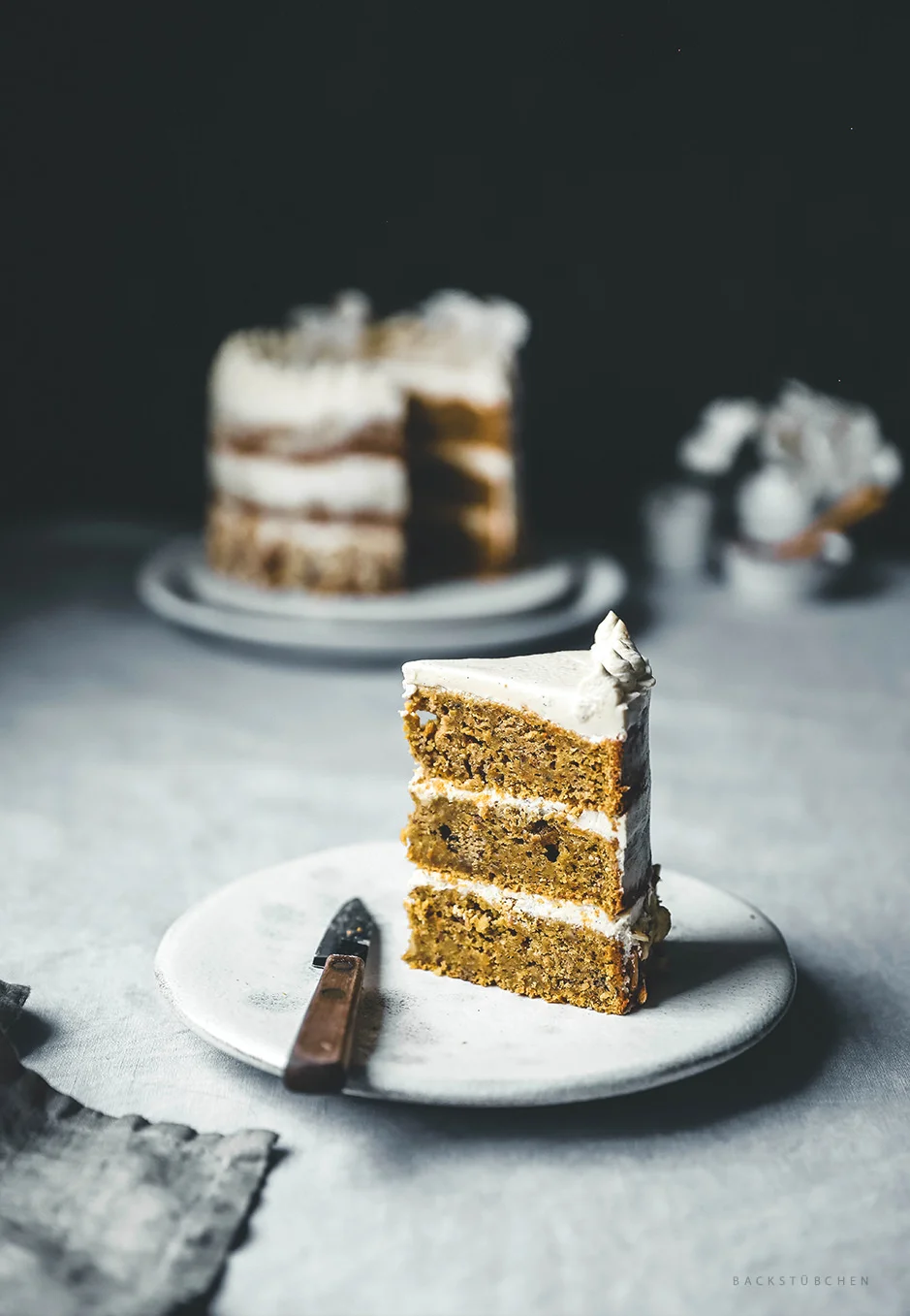 Sieht er nicht lecker aus? Der Karottenkuchen