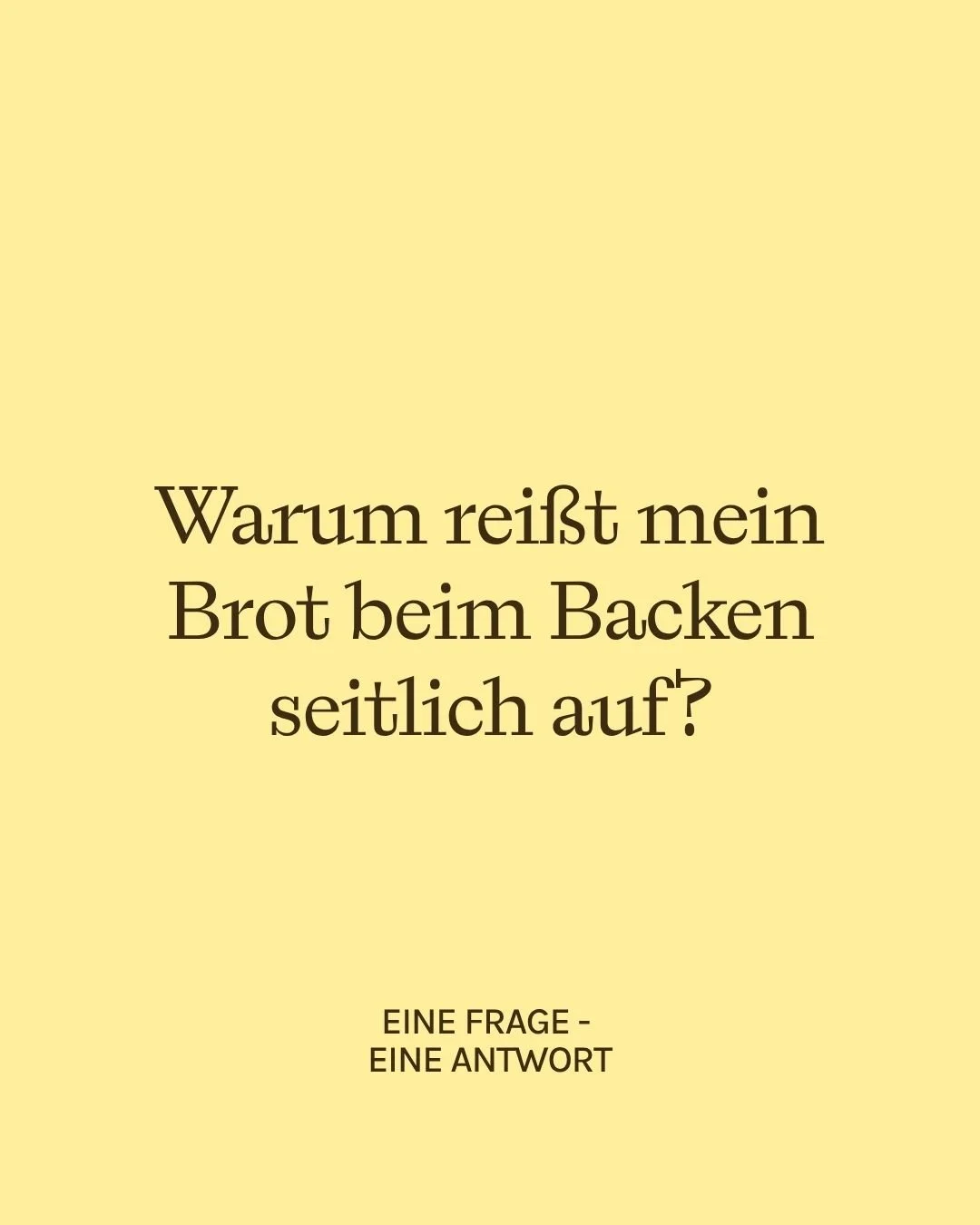 Ist es dir schonmal passiert, dass dein Brot oder dein Hefegeb&auml;ck beim Backen seitlich aufgerissen ist? Im heutigen Post nennen wir dir die h&auml;ufigsten Gr&uuml;nde, warum das passiert. 

Du hast noch mehr Fragen rund ums Backen? Dann stelle 