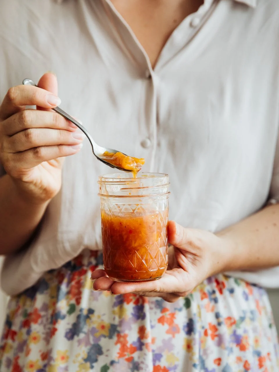Pfirsich-Chutney mit Burrata-Tomaten-Brot — Backstübchen