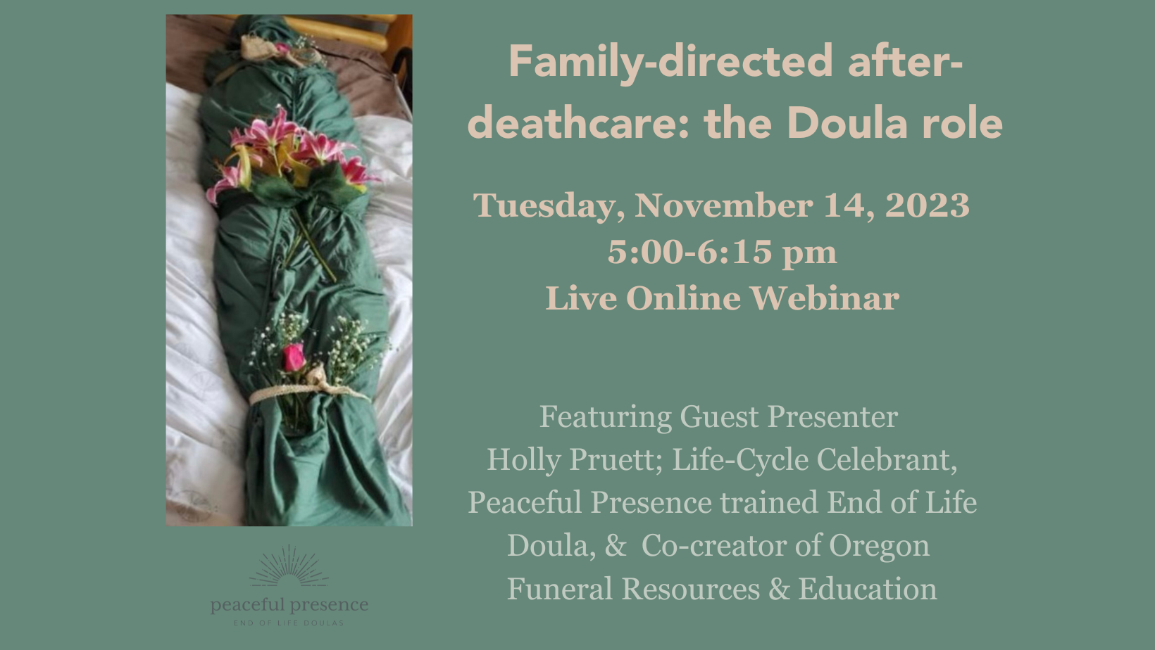 We offer End of Life Planning, Doula care and Employee Wellbeing