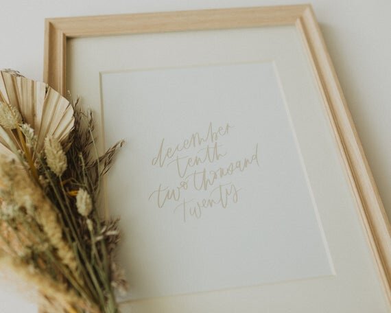 handwritten date print