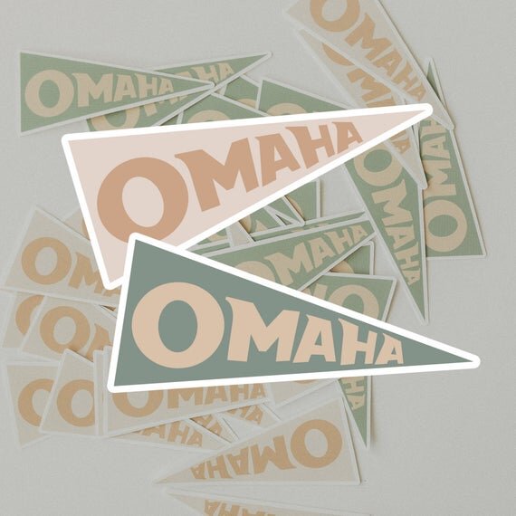 omaha nebraska pennant stickers