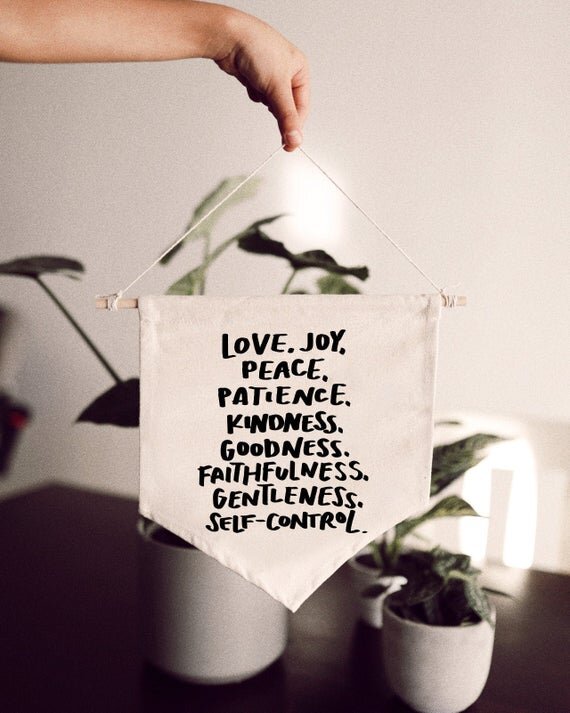 fruits of the spirit canvas flag