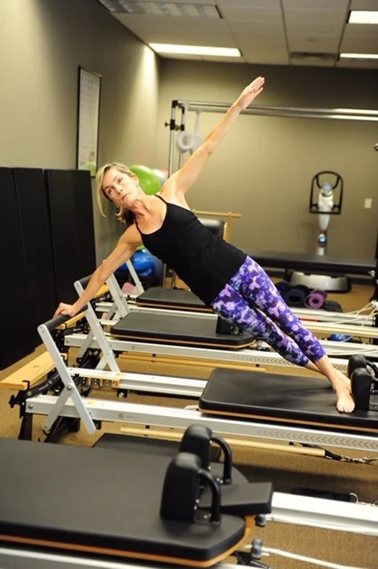 Kim will train you to do this; strengthening the core is the Pilates way!