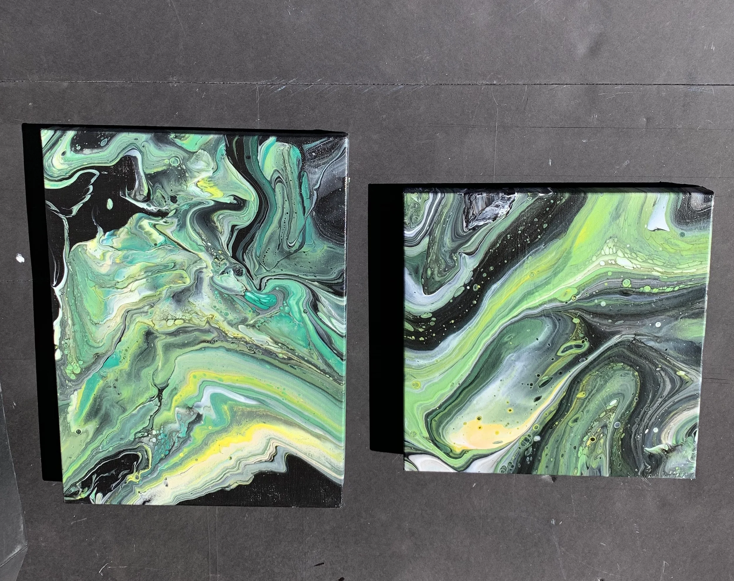 Greens with Black II 12x12