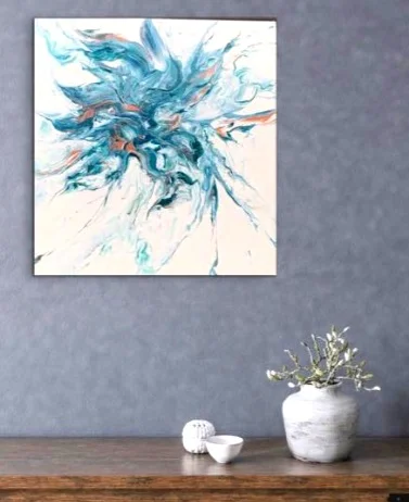 20x20 Pthalo with Copper Spread