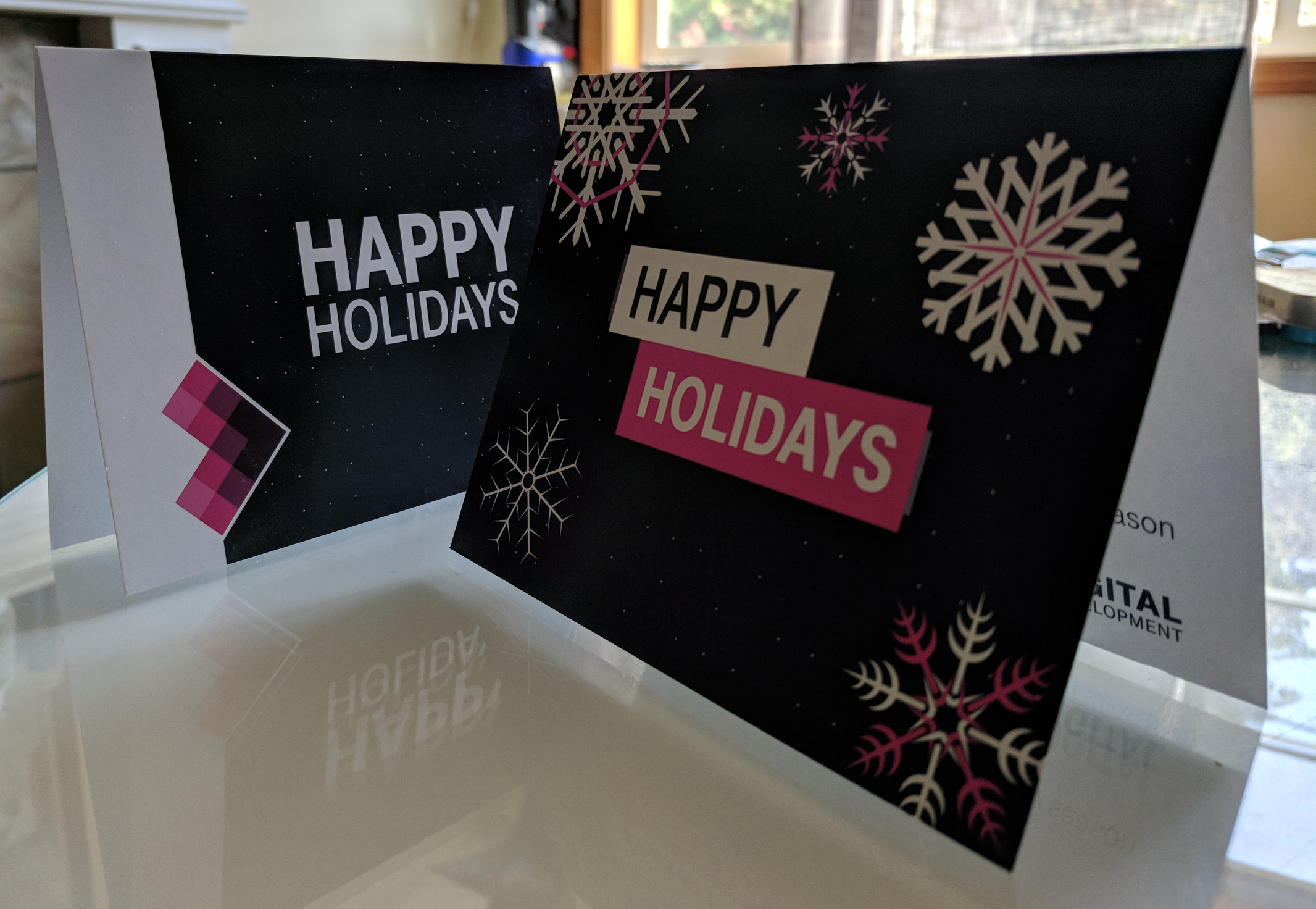 Cards were printed to 5'x7' standard size.