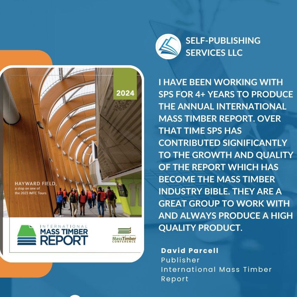 Self-Publishing Services has partnered with Mass Timber for several years, and it's been a truly rewarding partnership. We partner with them to create an annual resource for the timber panel industry that is used around the world. It's an honor to wo