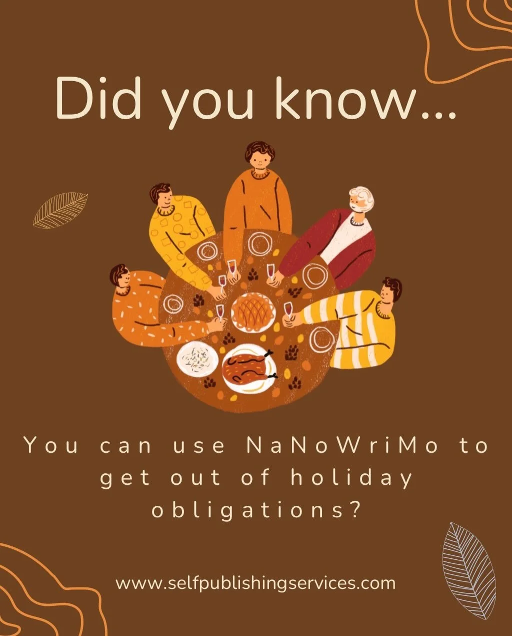 As NaNoWriMo comes to an end, remember to take some time to relax and enjoy the holidays.
.
.
.
#bookstagram #writersofinstagram #selfpublishingservices #SPS #writing #authors #publishing #editingservices #bookediting #writerthings #writingabook #NaN