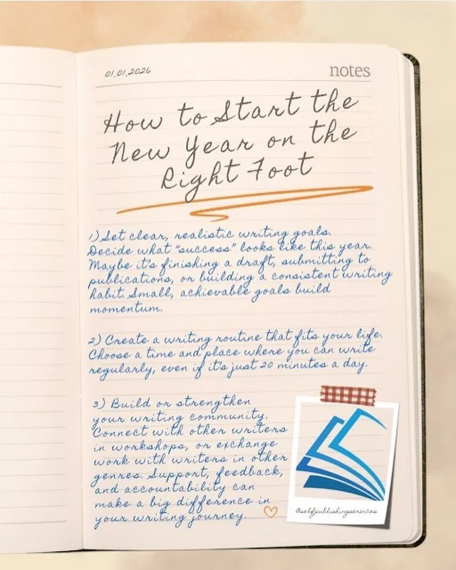 New year, fresh focus. Here are three simple ways writers can start the year strong and stay inspired all year long.
.
.
.
#selfpublishingservices #SPS #writersofinstagram #authors #happynewyear