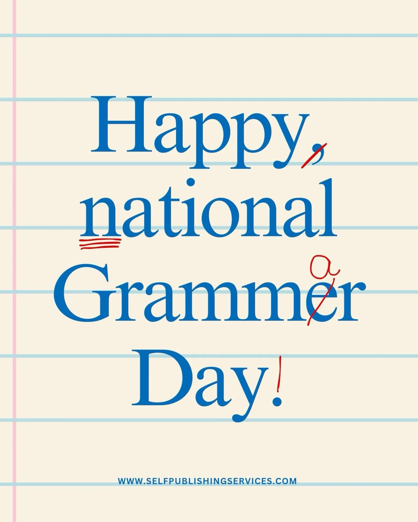 Happy National Grammar Day! Remember, commas save lives. Let&rsquo;s eat, Grandma.
.
.
#NationalGrammarDay #SPS #selfpublishingservices #writertips #publishingservices