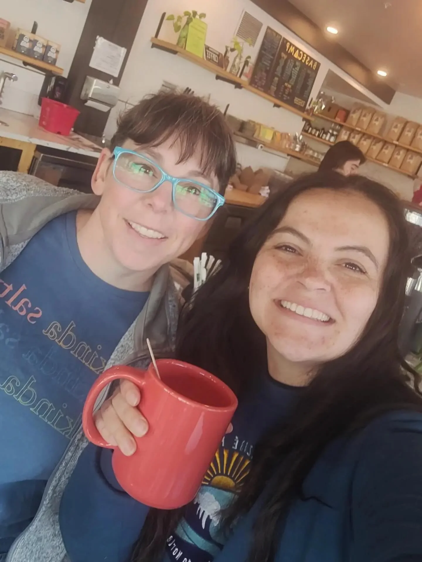 We love @basecampmissoula work dates! Tysm for keeping us caffeineated and carbohydrated.🤍☕️ @ourblackcoffee 
.
.
.
#coffeedate #basecampmissoula #ourblackcoffee #sps #selfpublishingservices