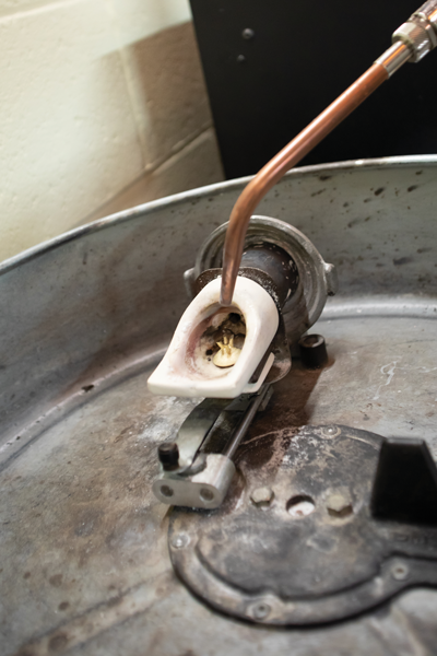 In the casting stage, tiny gold pebbles are melted into a molten pool and spun at a high rate of speed with a centrifugal casting machine, forcing the liquid into the attached cylinder and mold.