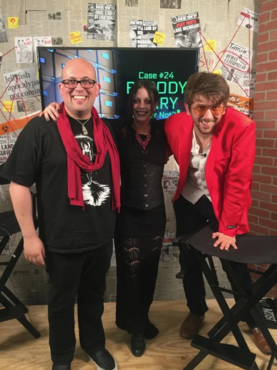 Backstage at The Beyond with cohost Paul Morris and Bloody Mary herself