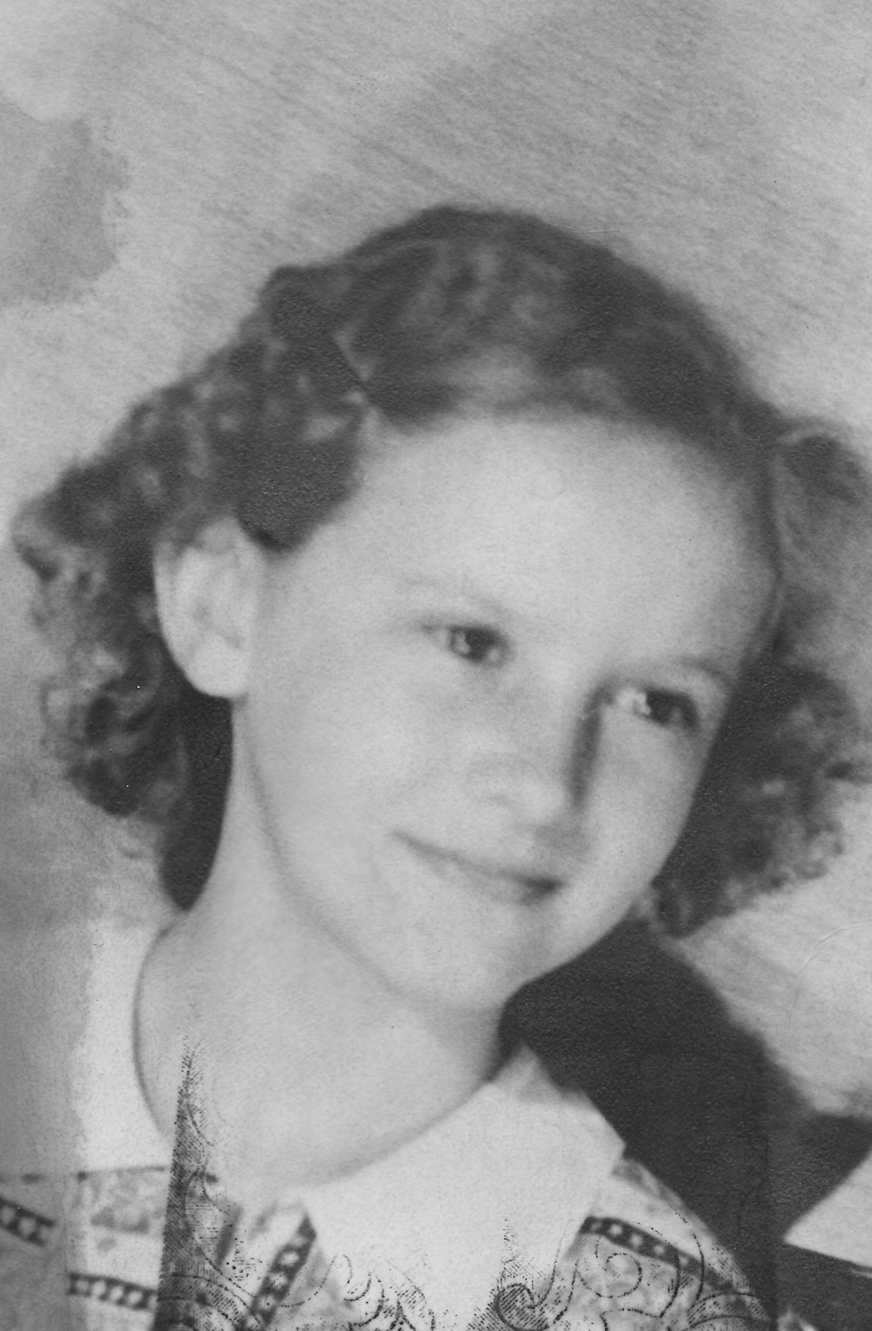 Bernice, eleven years old, with her first perm