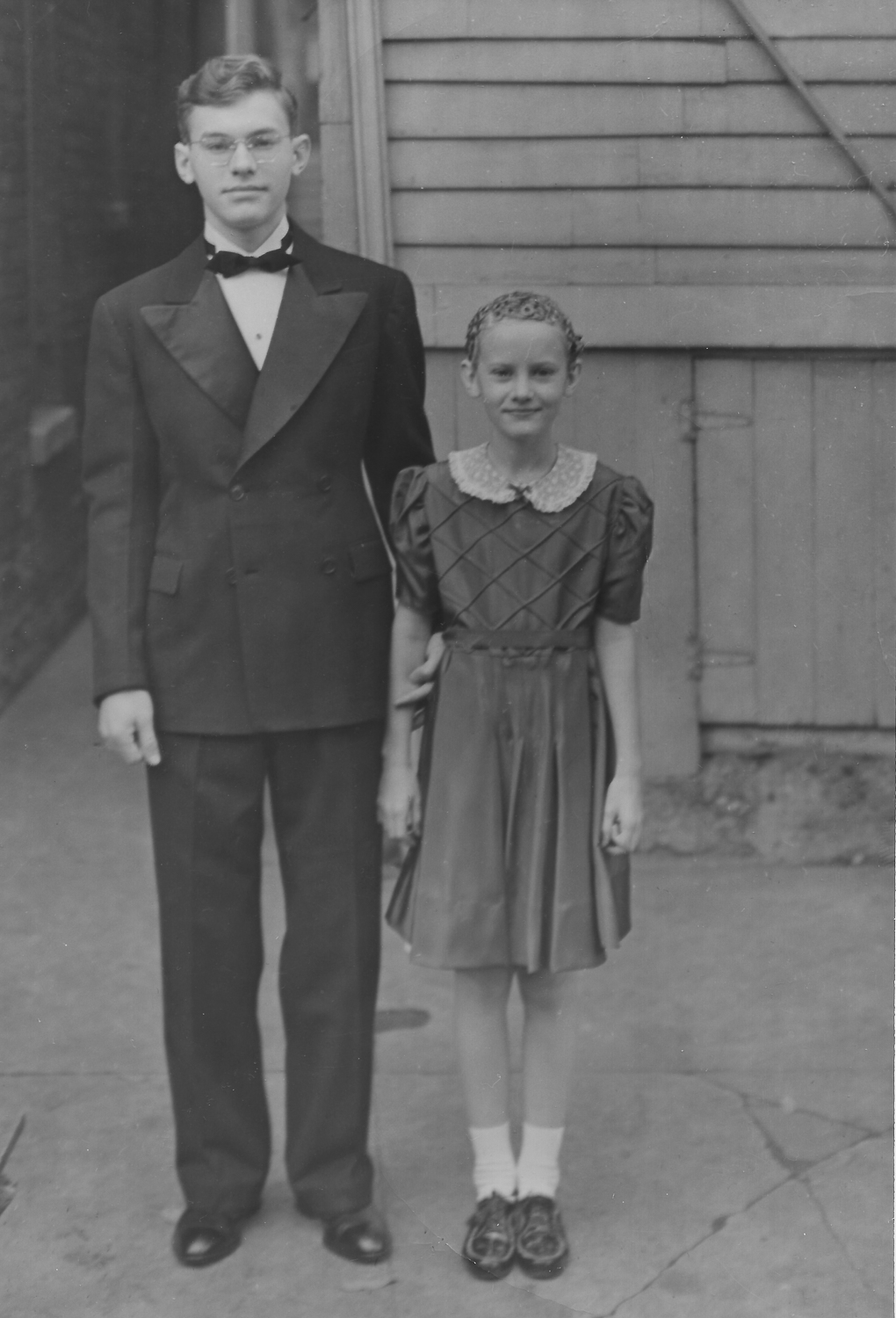 John and Bernice, dressed up for Herb and Mary's wedding, 1940