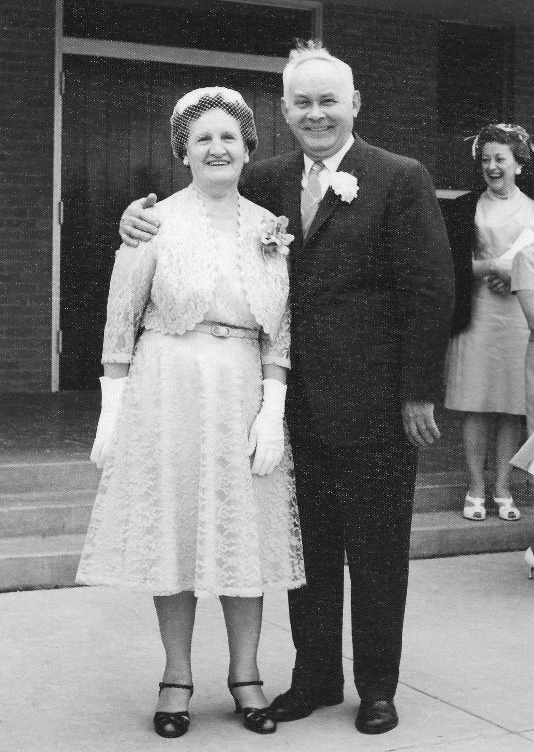 Mom and Pa at Linda and Herb Jr's wedding, 1964