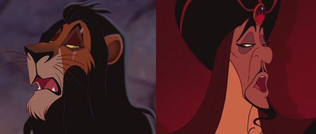I like how Scar and Jafar even look quite a bit like each other DESPITE the fact that one's a lion and the other is human