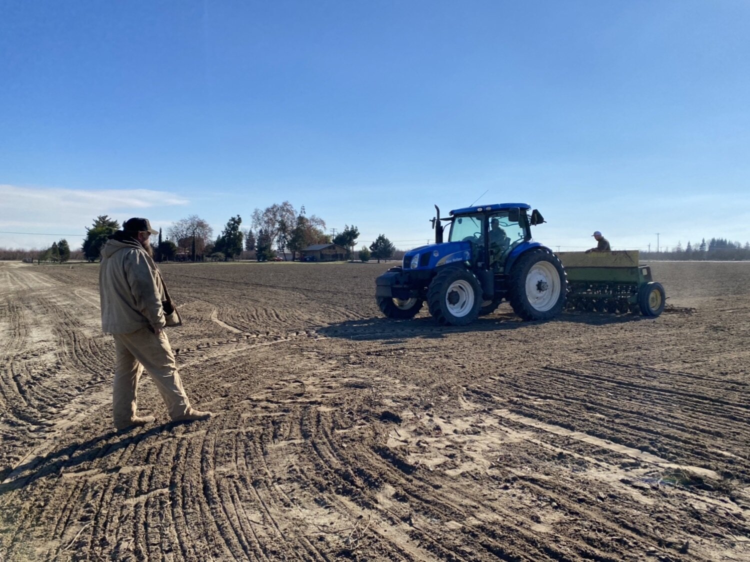  The Ecks planting their first wheat crop - winter 2020.  