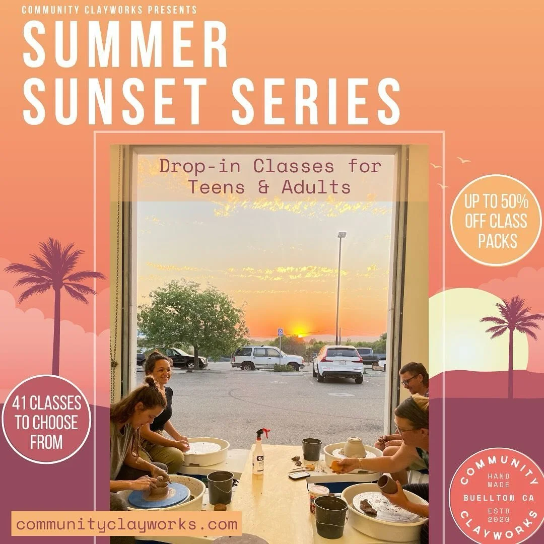 Summer Sunset series runs from Memorial Day to Labor Day!

 #potteryclass #studio #ceramicsclass