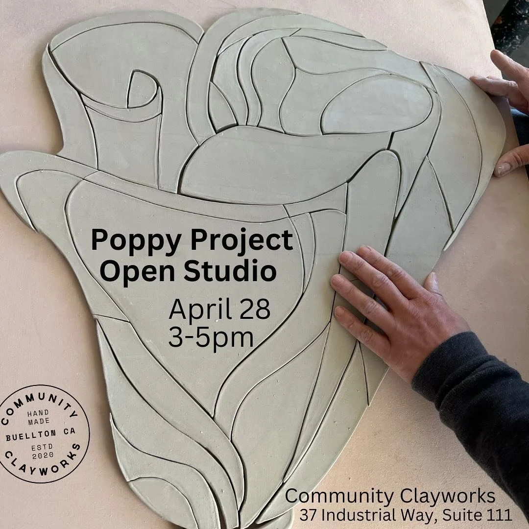 Join artists Staci Curry and Veronica Medina for an exclusive glimpse into the making of the Poppy Project Mosaic! You&rsquo;re invited to step into the studio at Community Clayworks and witness the progress of this exciting endeavor funded by the Ar