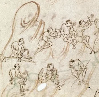 London, British Library, MS Harley 603, fol. 6v — drawings of variously impaired individuals.