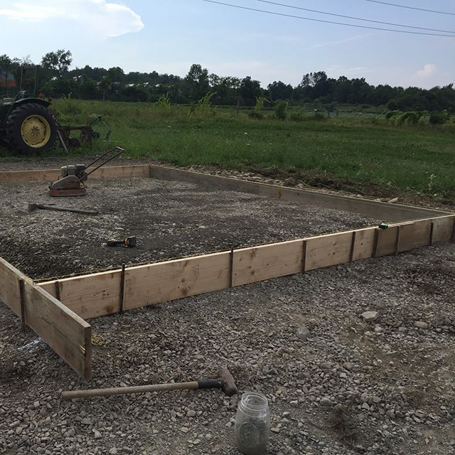 A two-day job for a #garagefloor: 1) excavate and form; 2) mix and pour ✔️ #concretepour #fingerlakes #upstateny