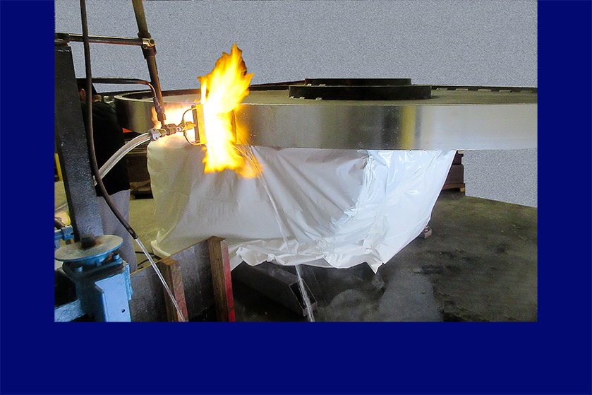 Flame Hardening of the 150 inch Diameter Turn Over System Rotation Wheels