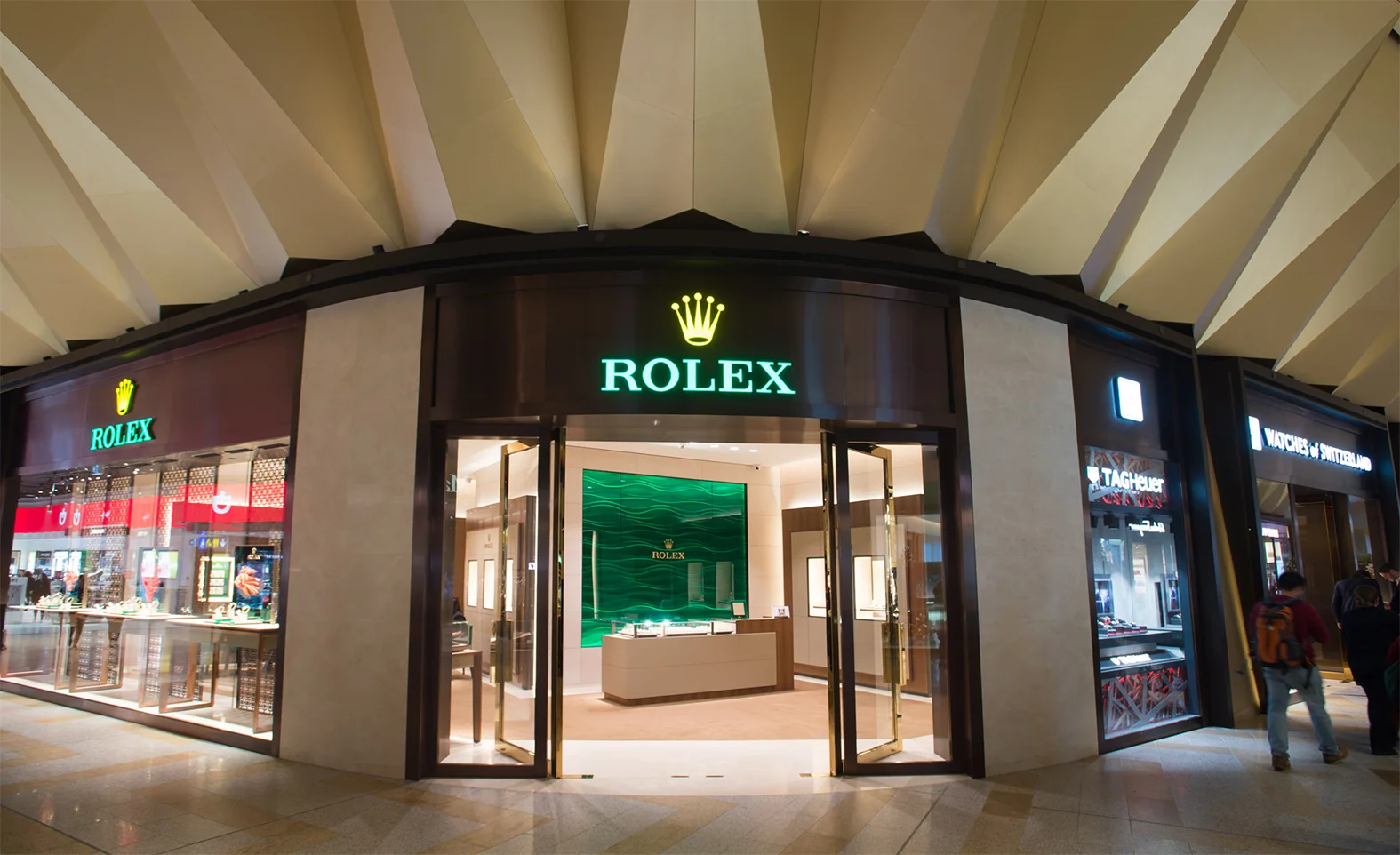 Flagship Rolex store and Watches of Switzerland store located at Melbourne Airport.