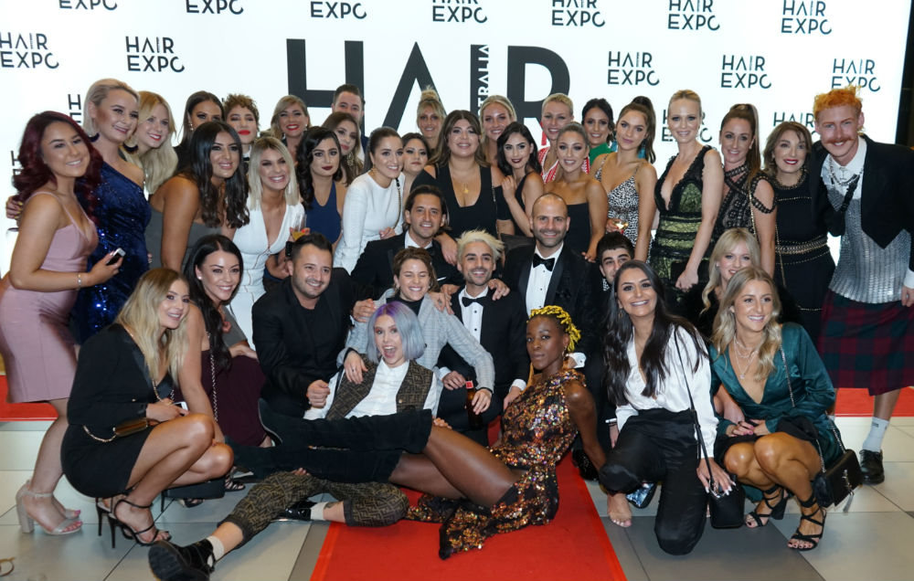 Joey Scandizzo and his team at the Victoria Hair Expo.