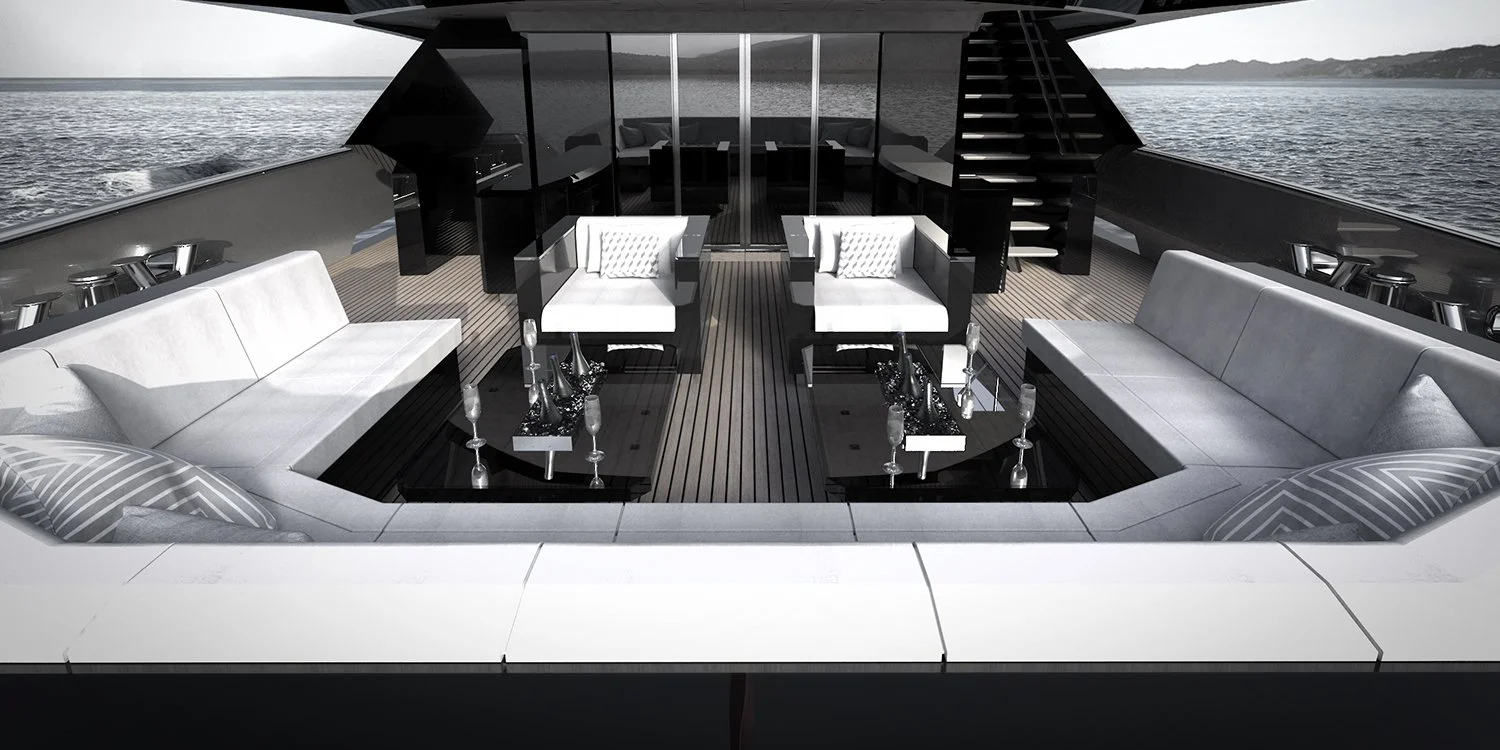 GOTHAM 46 m Sports Superyacht flybridge